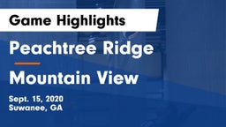 Peachtree Ridge  vs Mountain View  Game Highlights - Sept. 15, 2020