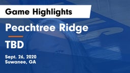 Peachtree Ridge  vs TBD Game Highlights - Sept. 26, 2020