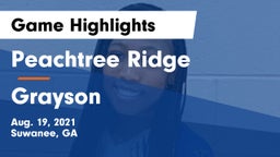 Peachtree Ridge  vs Grayson  Game Highlights - Aug. 19, 2021