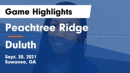 Peachtree Ridge  vs Duluth  Game Highlights - Sept. 30, 2021