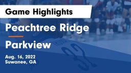 Peachtree Ridge  vs Parkview  Game Highlights - Aug. 16, 2022