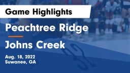 Peachtree Ridge  vs Johns Creek  Game Highlights - Aug. 18, 2022