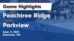 Peachtree Ridge  vs Parkview  Game Highlights - Sept. 8, 2022
