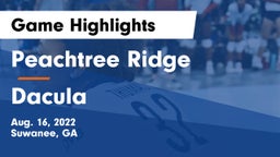 Peachtree Ridge  vs Dacula  Game Highlights - Aug. 16, 2022