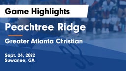 Peachtree Ridge  vs Greater Atlanta Christian  Game Highlights - Sept. 24, 2022