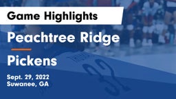 Peachtree Ridge  vs Pickens  Game Highlights - Sept. 29, 2022