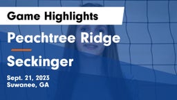 Peachtree Ridge  vs Seckinger Game Highlights - Sept. 21, 2023