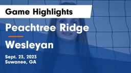 Peachtree Ridge  vs Wesleyan Game Highlights - Sept. 23, 2023