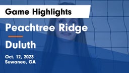 Peachtree Ridge  vs Duluth Game Highlights - Oct. 12, 2023