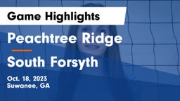Peachtree Ridge  vs South Forsyth Game Highlights - Oct. 18, 2023