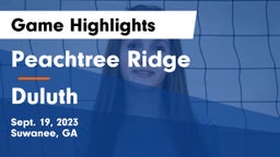 Peachtree Ridge  vs Duluth Game Highlights - Sept. 19, 2023
