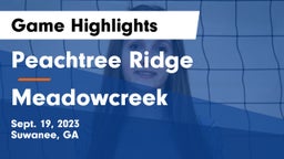 Peachtree Ridge  vs Meadowcreek Game Highlights - Sept. 19, 2023