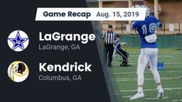 Recap: LaGrange  vs. Kendrick  2019