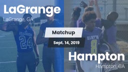 Matchup: LaGrange  vs. Hampton  2019