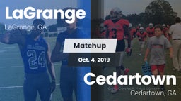 Matchup: LaGrange  vs. Cedartown  2019
