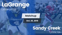 Matchup: LaGrange  vs. Sandy Creek  2019