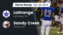 Recap: LaGrange  vs. Sandy Creek  2019