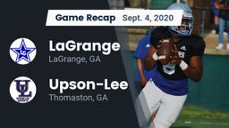 Recap: LaGrange  vs. Upson-Lee  2020