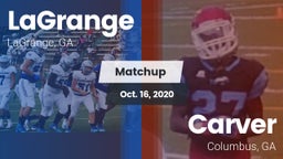 Matchup: LaGrange  vs. Carver  2020