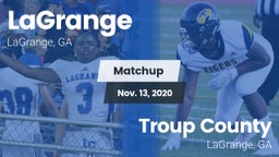 Matchup: LaGrange  vs. Troup County  2020