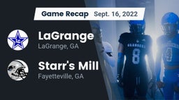 Recap: LaGrange  vs. Starr's Mill  2022