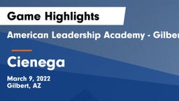 American Leadership Academy - Gilbert  vs Cienega Game Highlights - March 9, 2022