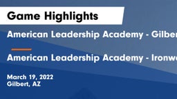 American Leadership Academy - Gilbert  vs American Leadership Academy - Ironwood Game Highlights - March 19, 2022