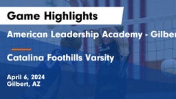 American Leadership Academy - Gilbert  vs Catalina Foothills Varsity Game Highlights - April 6, 2024