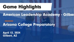 American Leadership Academy - Gilbert  vs Arizona College Preparatory  Game Highlights - April 12, 2024