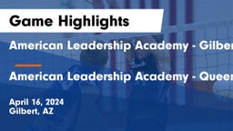 American Leadership Academy - Gilbert  vs American Leadership Academy - Queen Creek Game Highlights - April 16, 2024