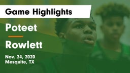 Poteet  vs Rowlett  Game Highlights - Nov. 24, 2020
