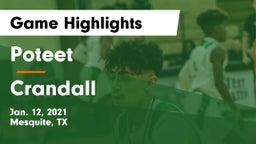 Poteet  vs Crandall  Game Highlights - Jan. 12, 2021