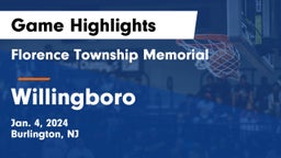 Florence Township Memorial  vs Willingboro  Game Highlights - Jan. 4, 2024