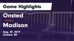 Onsted  vs Madison  Game Highlights - Aug. 29, 2019