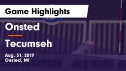 Onsted  vs Tecumseh  Game Highlights - Aug. 31, 2019