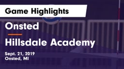 Onsted  vs Hillsdale Academy Game Highlights - Sept. 21, 2019