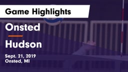 Onsted  vs Hudson Game Highlights - Sept. 21, 2019