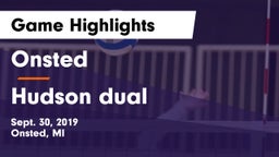 Onsted  vs Hudson dual Game Highlights - Sept. 30, 2019