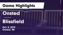 Onsted  vs Blissfield  Game Highlights - Oct. 8, 2019
