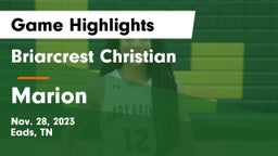 Briarcrest Christian  vs Marion  Game Highlights - Nov. 28, 2023