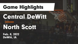 Central DeWitt vs North Scott  Game Highlights - Feb. 8, 2022