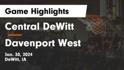 Central DeWitt  vs Davenport West  Game Highlights - Jan. 30, 2024