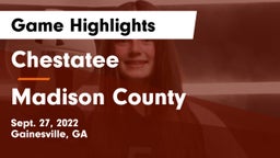 Chestatee  vs Madison County  Game Highlights - Sept. 27, 2022