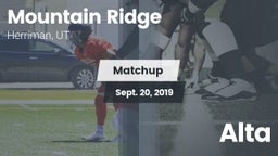 Matchup: Mountain Ridge High  vs. Alta 2019