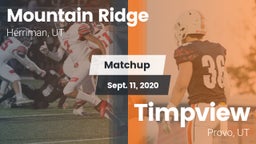 Matchup: Mountain Ridge High  vs. Timpview  2020