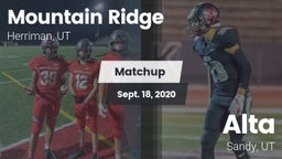 Matchup: Mountain Ridge High  vs. Alta  2020