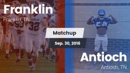 Matchup: Franklin  vs. Antioch  2016