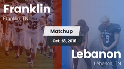 Matchup: Franklin  vs. Lebanon  2016