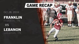 Recap: Franklin  vs. Lebanon  2016