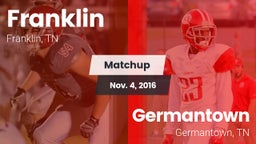 Matchup: Franklin  vs. Germantown  2016